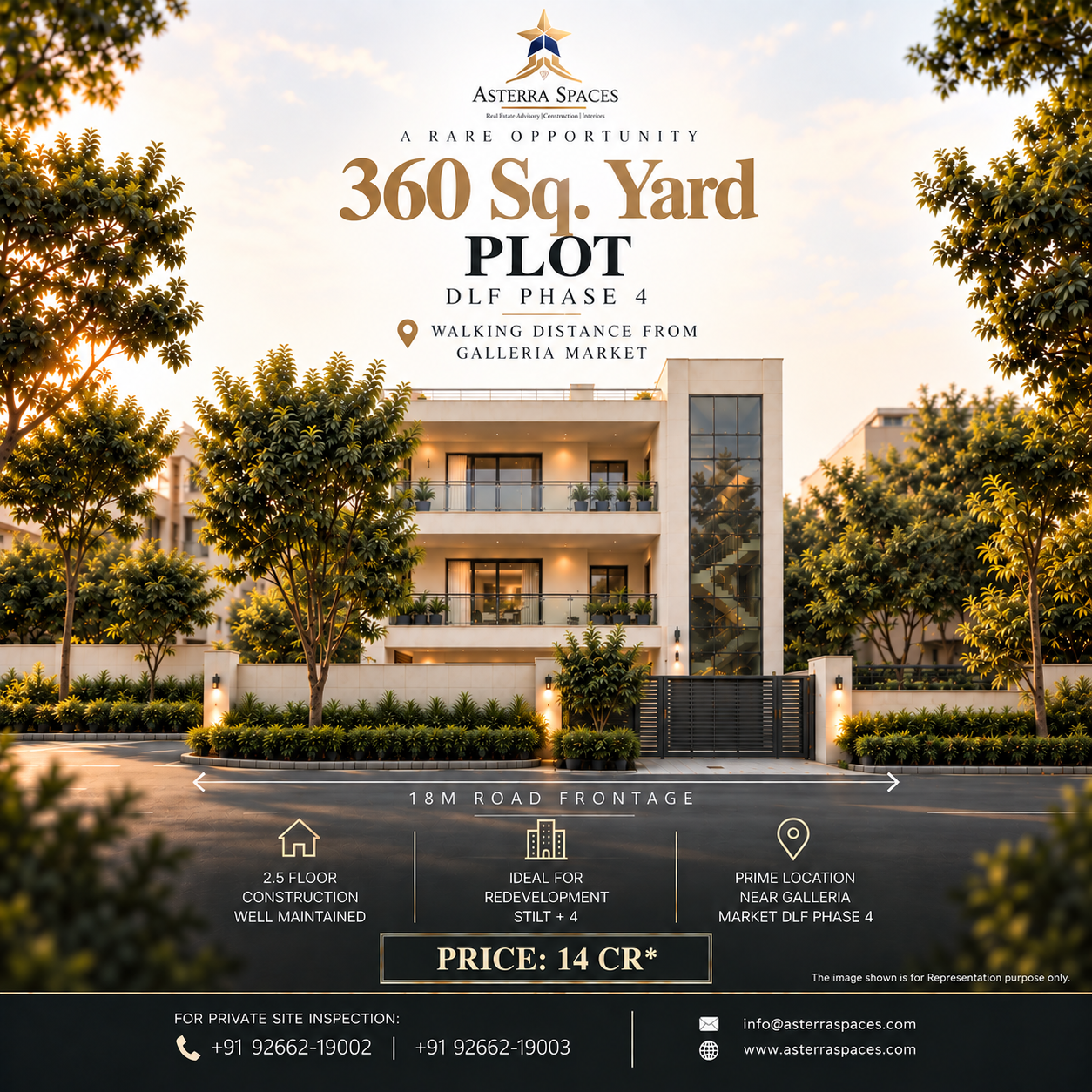 360 sq.yd. House For Sale, Near Galleria Market, DLF Phase 4, Golf Course Road — image 1 of 1